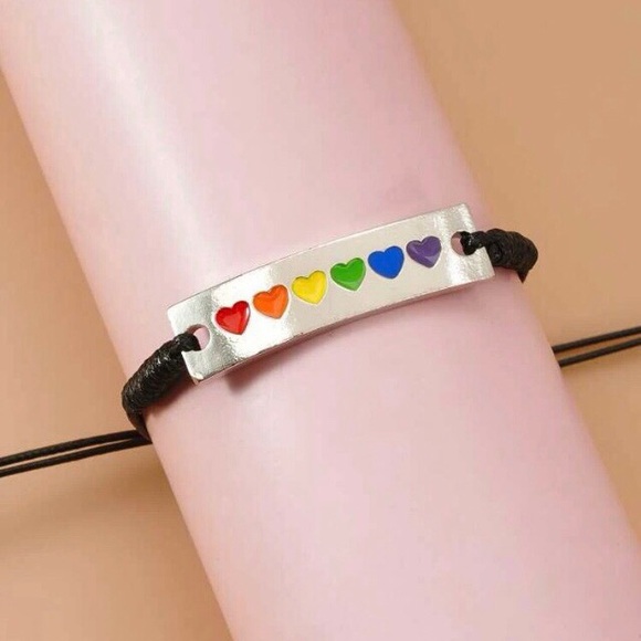 🌈PRIDE Adjustable String Bracelet NWT - Picture 3 of 4